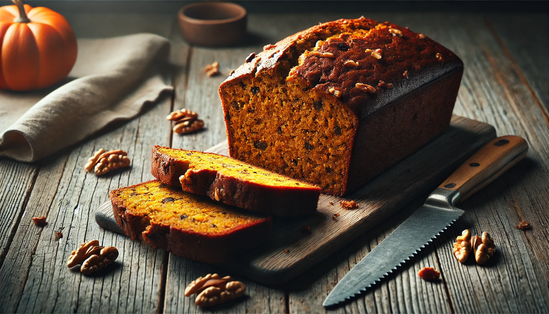 pumpkin-banana-bread-loaf-placed-on-a-rustic-wooden-table-showing-its-moist-texture-with-visible-bits-of-walnuts-and-chocolate-chips