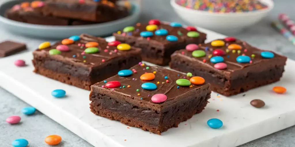 A vibrant collage of Cosmic Brownies featured in nostalgic social media posts, memes, and modern recipe recreations, highlighting their cultural impact