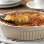 A classic Crème Brûlée with a caramelized sugar crust