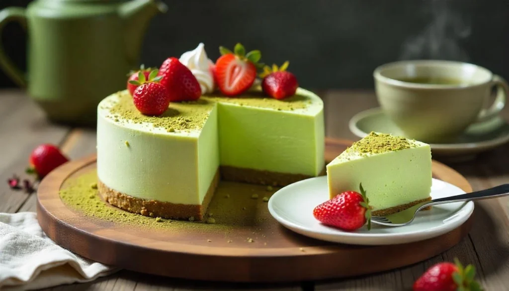 easy Matcha Mousse Cake