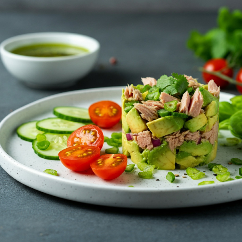 Avocado-Stuffed Tuna Salad