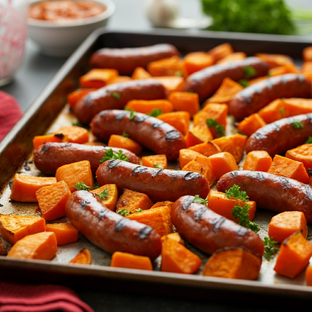 BBQ Sausage & Sweet Potato Dinner