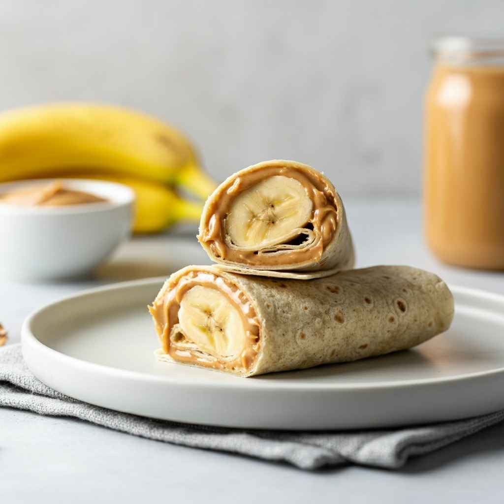 Banana Peanut Butter Wrap (240 Calories)
