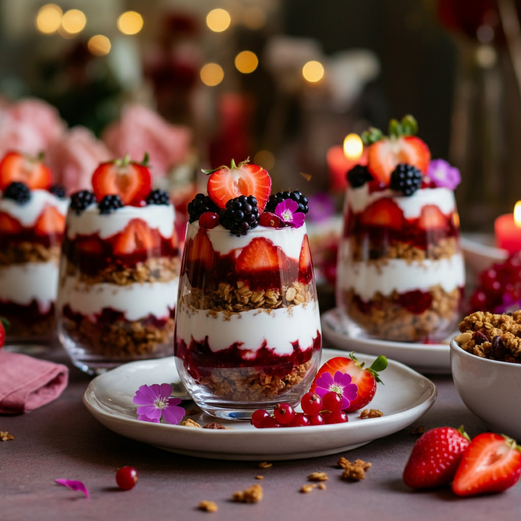 Berry Parfaits with Homemade Granola