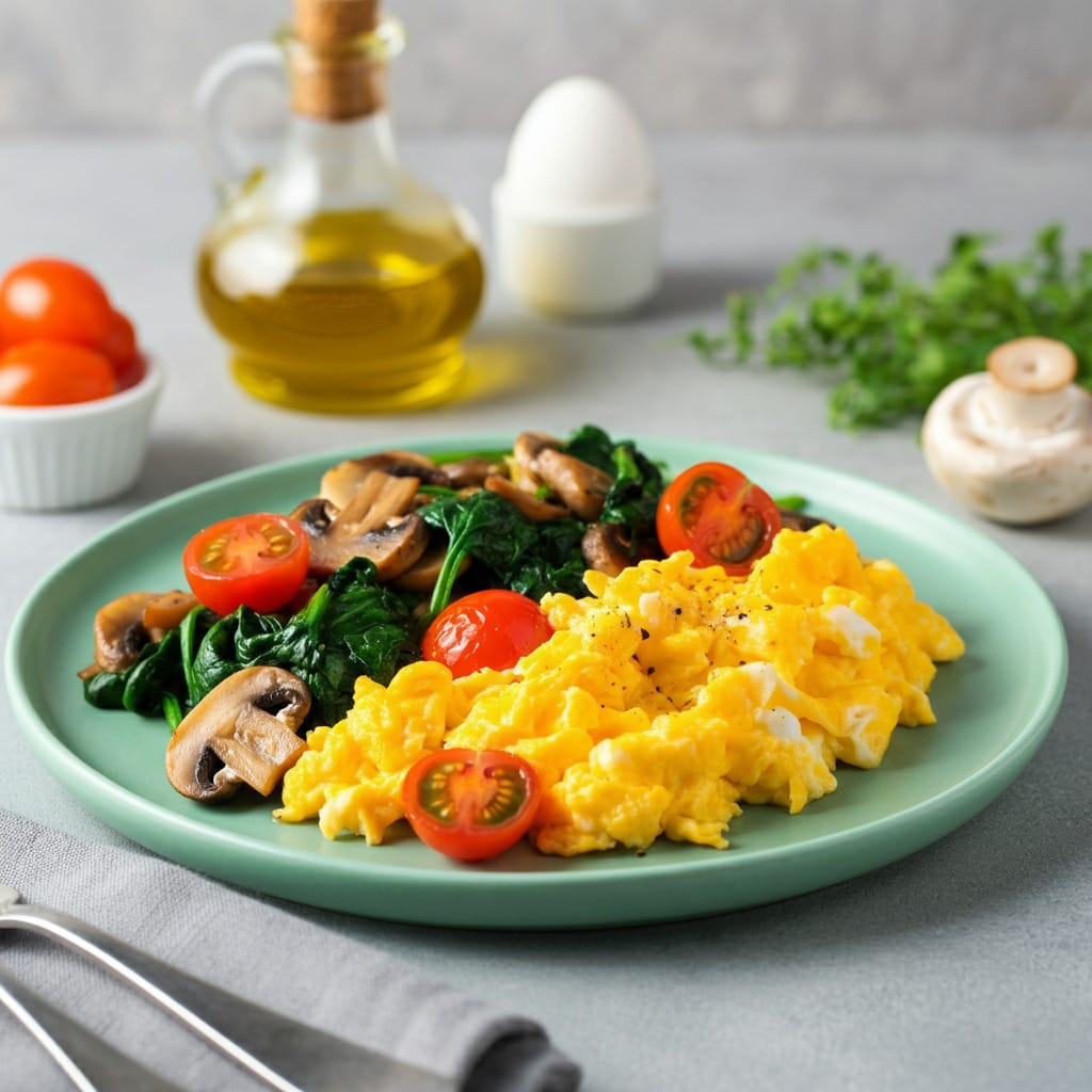 Classic Scrambled Eggs with Veggies