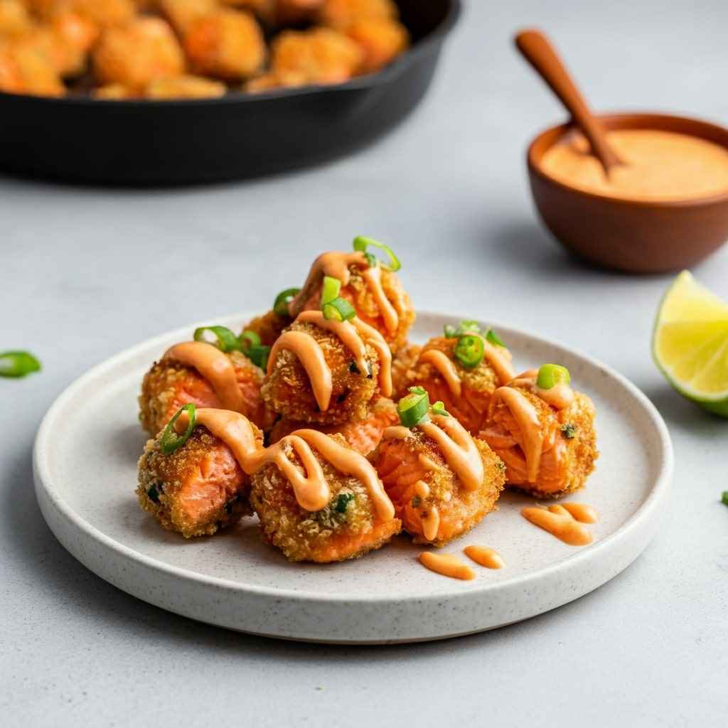 Crispy Bang Bang Salmon Bites Recipe
