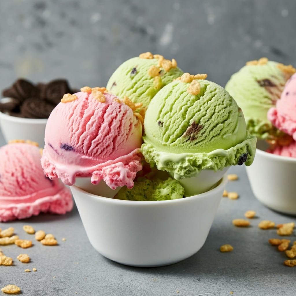 Fruity Rice Krispie Ice Cream