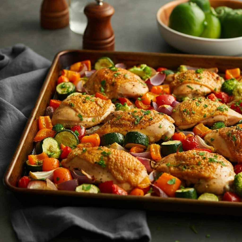 Honey Garlic Chicken and Veggies (Sheet Pan Recipe)