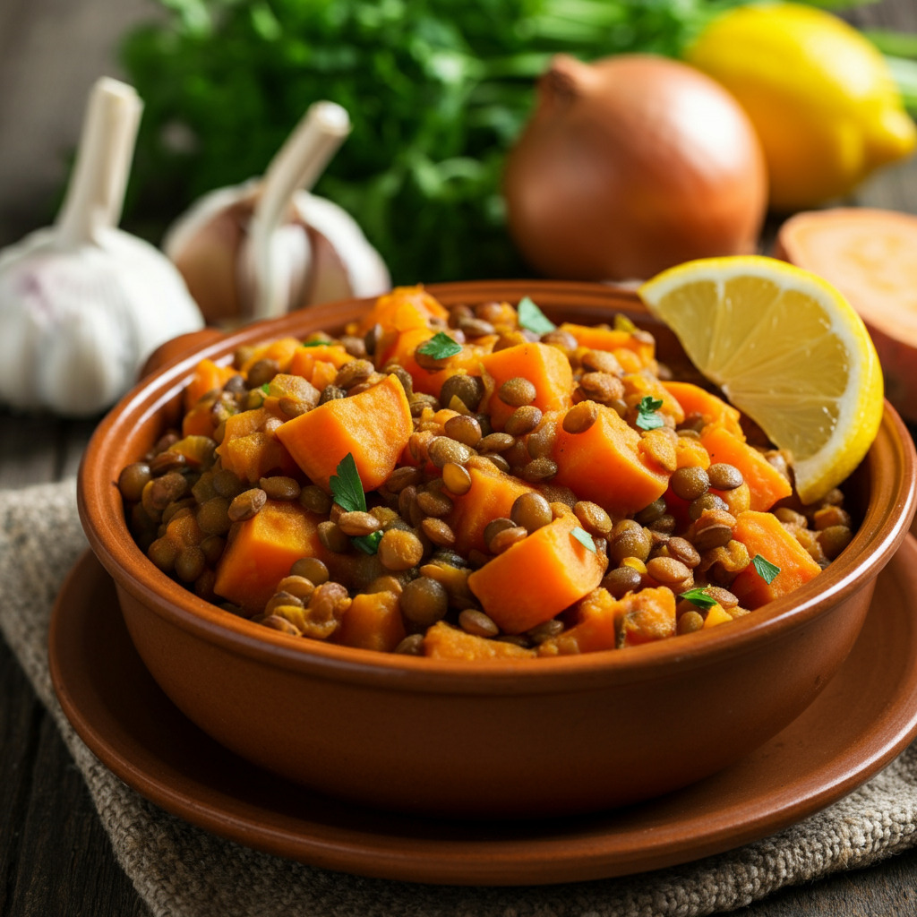 Low-Sodium Lentil and Sweet Potato Stew