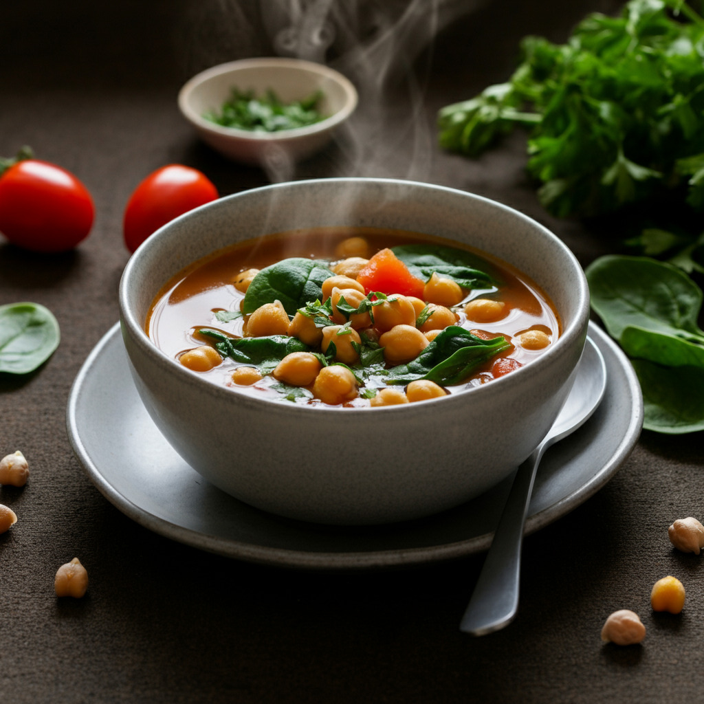 Mediterranean Chickpea Soup (Diabetic-Friendly)