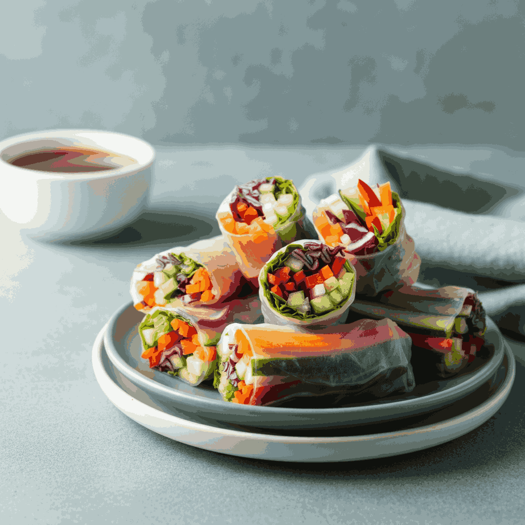 Rainbow Veggie Spring Rolls
