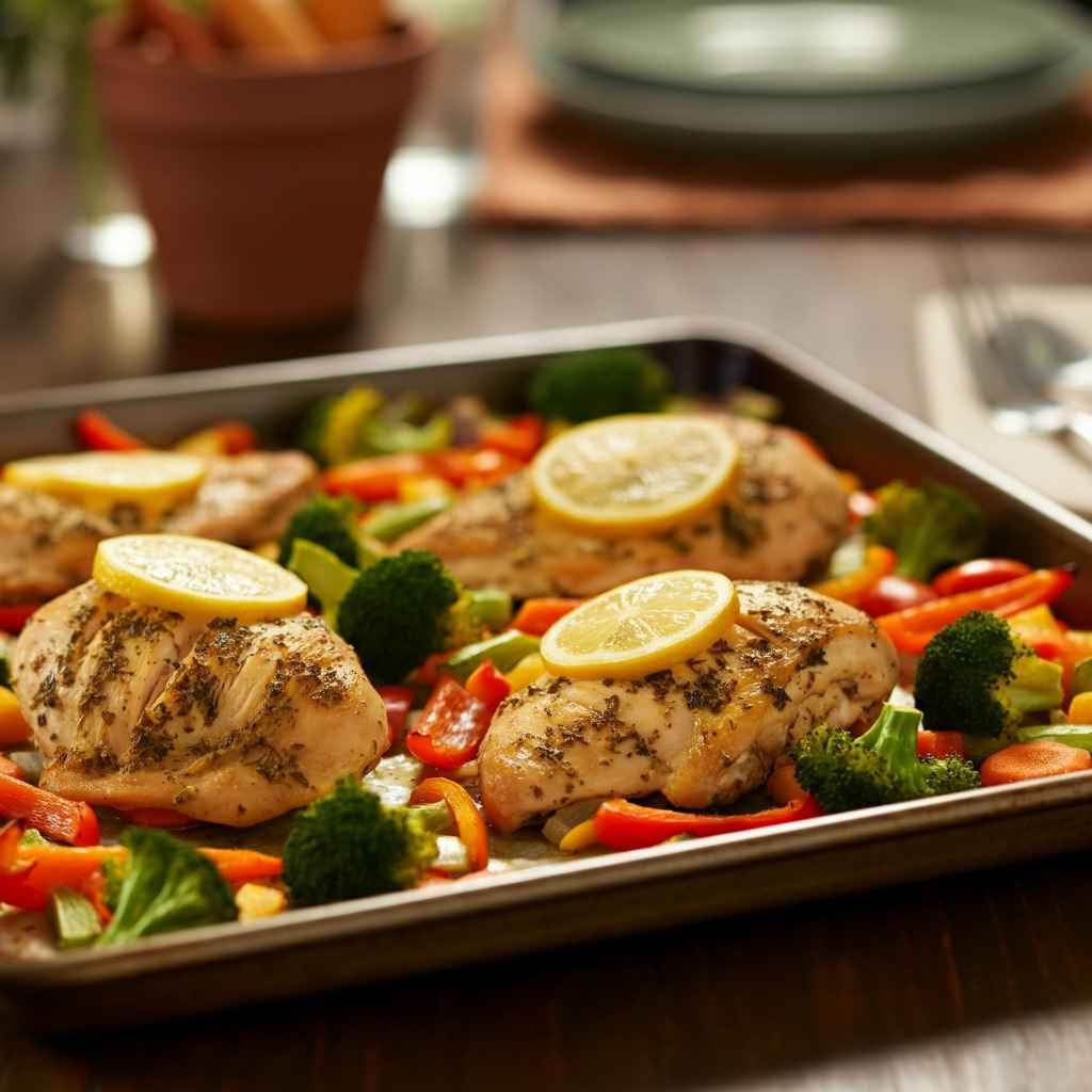 Sheet Pan Lemon Herb Chicken and Veggies