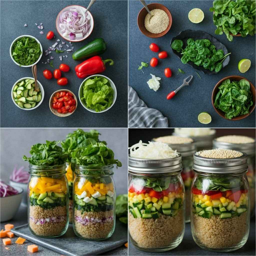 Step-by-Step Guide to Making Meal Prep Quinoa Salad Jars