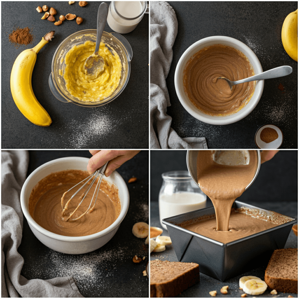 Step-by-Step Instructions on How to Bake Vegan Banana Bread with Whole Wheat