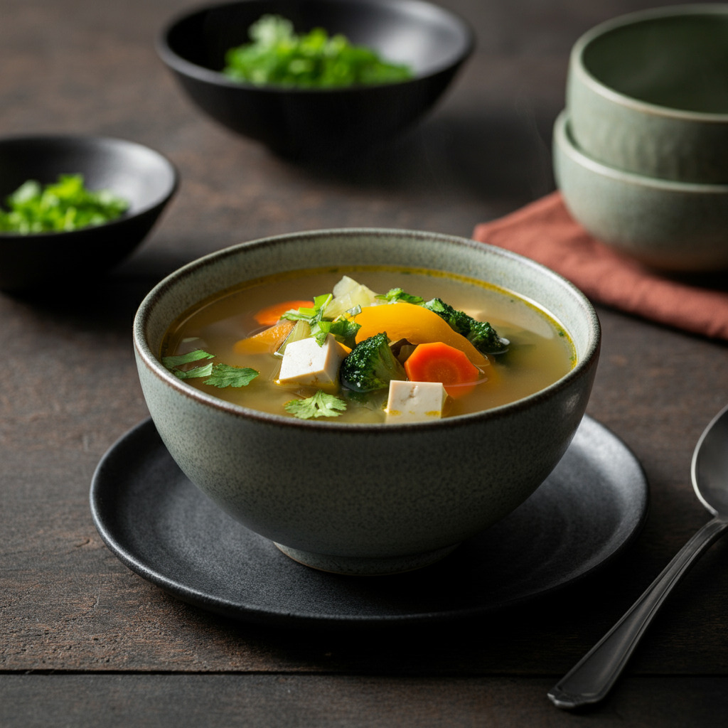  Vegetable Broth or Miso Soup