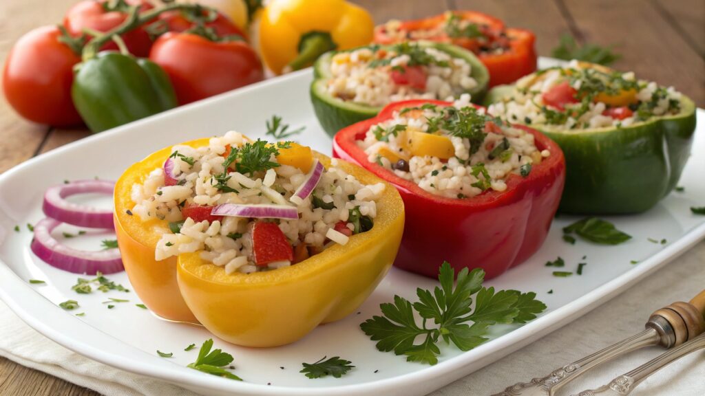 MEDITERRANEAN STUFFED BELL PEPPERS HEALTH RECIPE IDE