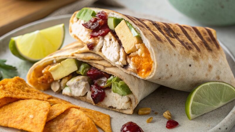A trendy U.S. lunch for November: Crispy Roasted Squash and Turkey Crunch Wrap – Ultimate