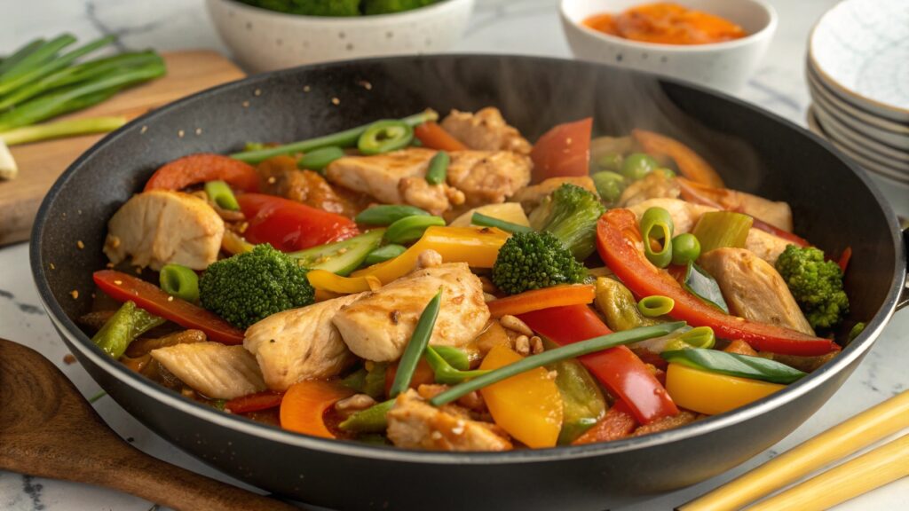 ONE-POT CHICKEN & VEGETABLE STIR-FRY RECIPR FAMILY