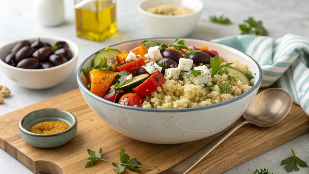 🥙 RECIPE 3: MEDITERRANEAN QUINOA BOWL RECIPE HEALTH FAST DINNER LUNCH FAMILY 