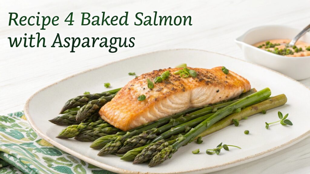 RECIPE 4: BAKED SALMON WITH ASPARAGUS HEALTH RAPID DINNER FAMILY FISH SALMON