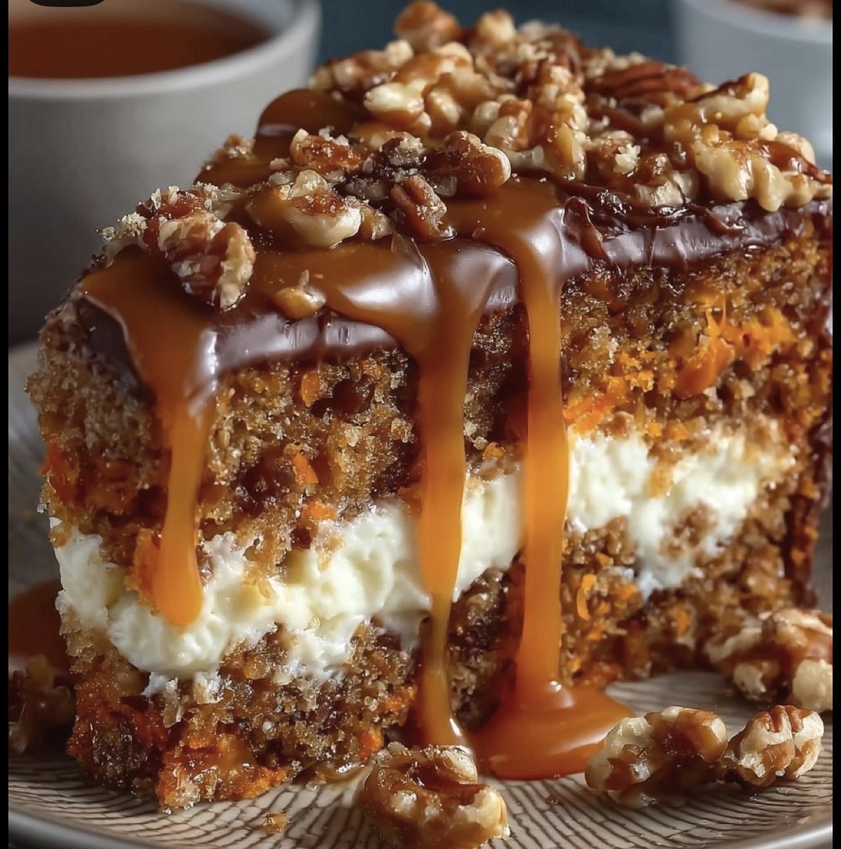 RECIPE CARD – Carrot Cake with White Chocolate Caramel & Pecans