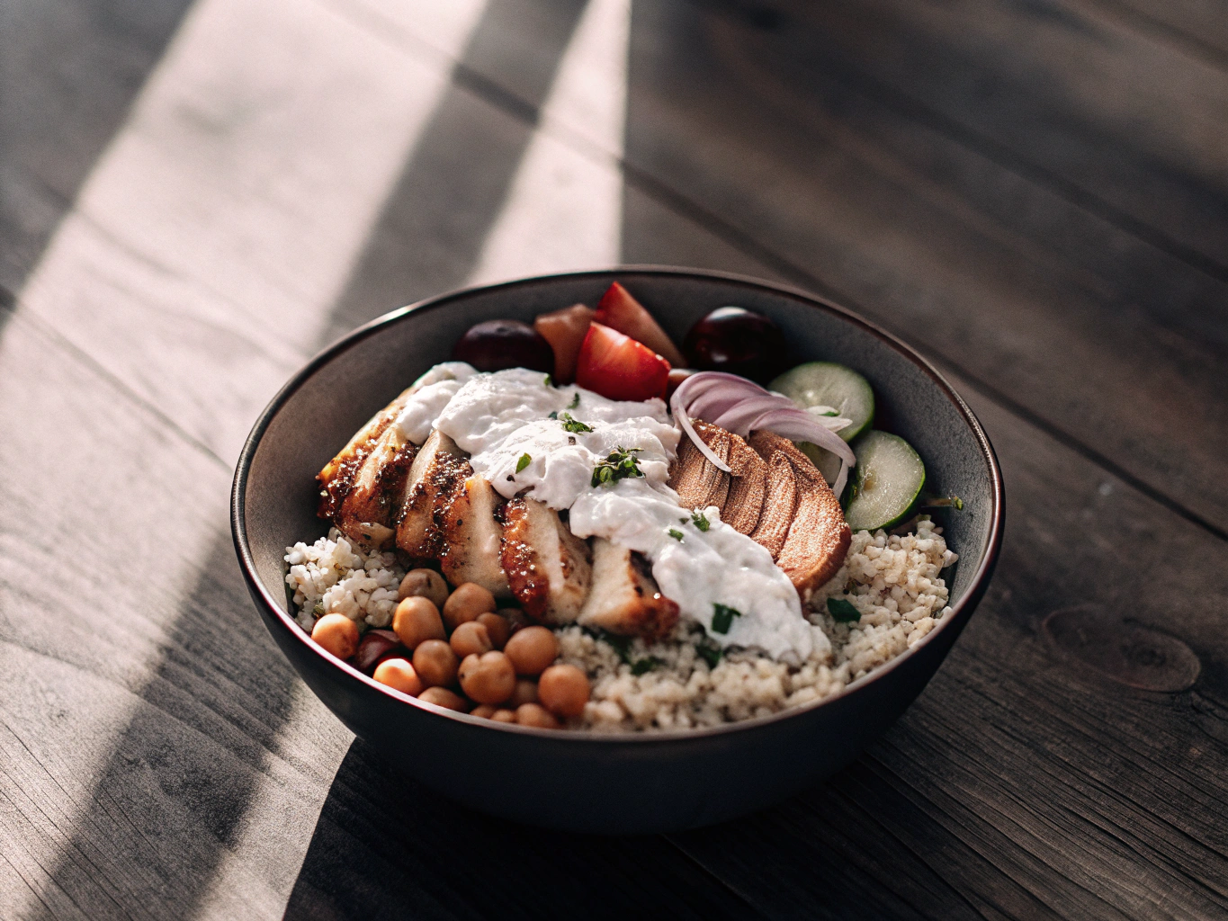 High Protein Mediterranean Chicken Quinoa Bowl Recipe – Healthy Lunch Idea 2025