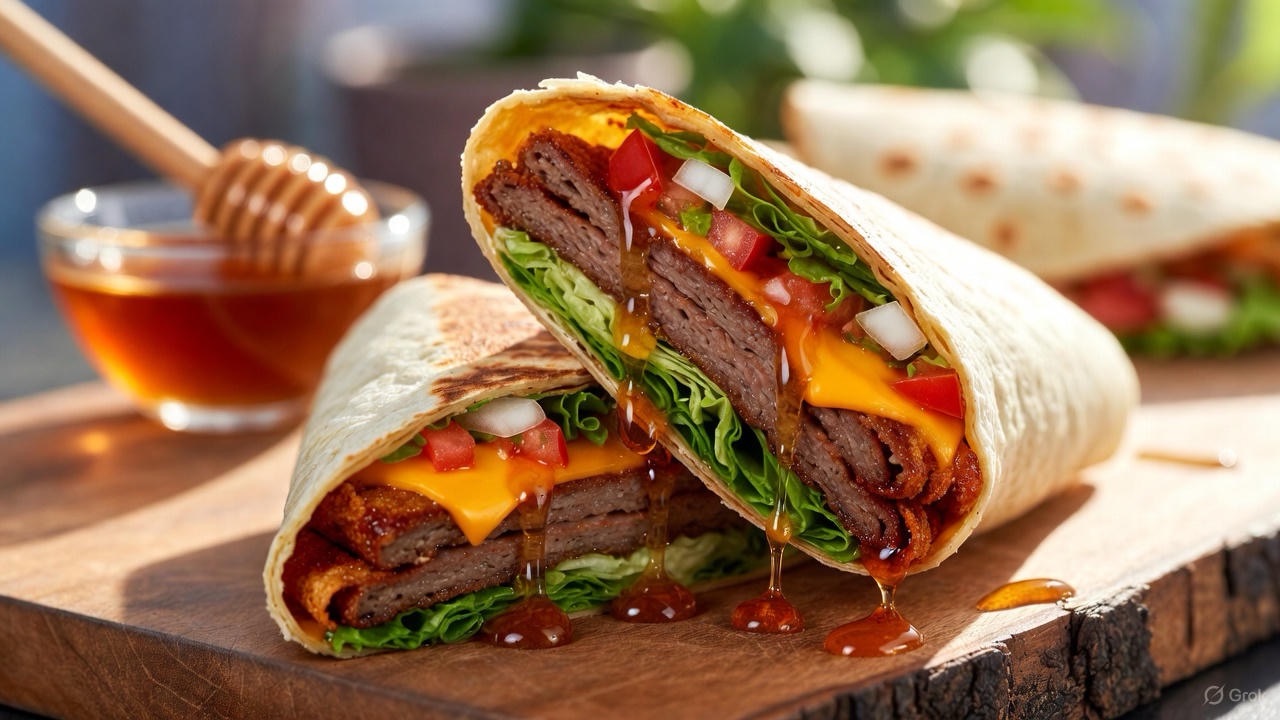 Hot Honey Smash Burger Taco Wraps (Viral Fusion Recipe!)