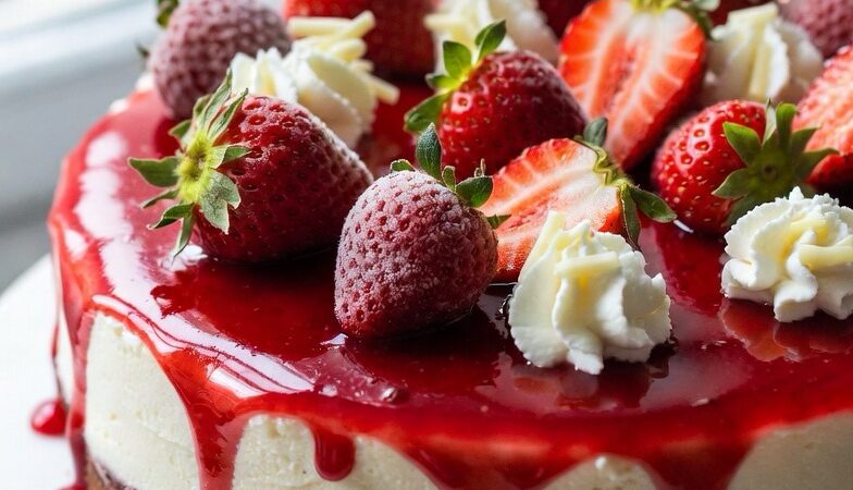 Strawberry Red Velvet Cheesecake | Layered Perfection