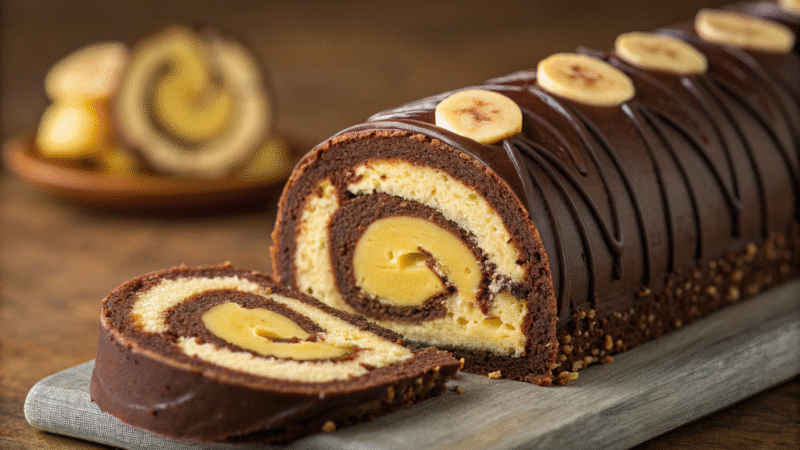 Chocolate Banana Roll Cake (Best Ever Recipe!)