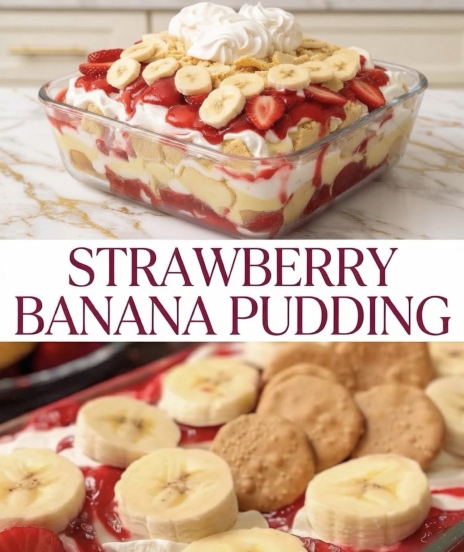 Strawberry Banana Pudding: The Ultimate No-Bake Layered Dessert (Easy Recipe!)