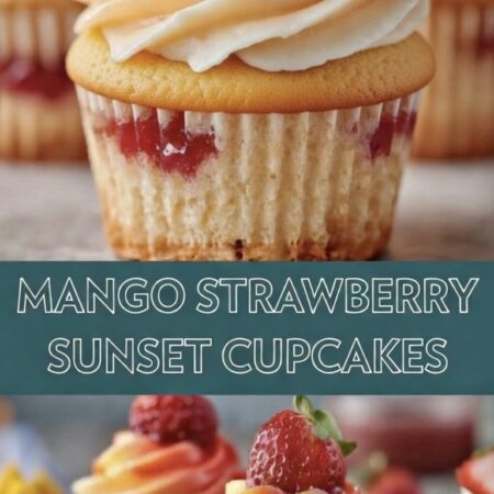 Mango Strawberry Sunset Cupcakes: A Tropical Dessert Masterpiece (Easy Recipe!)